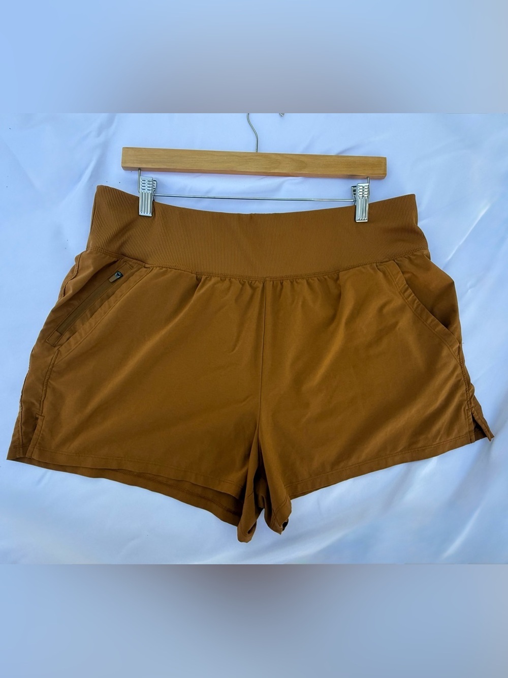 all in motion Women's High-Waist Athletic Shorts - Rust Brown